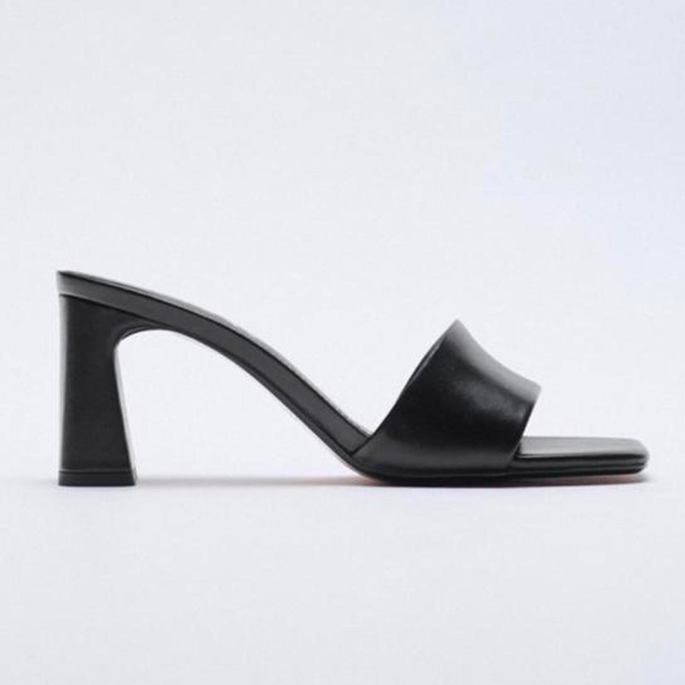Zara REAL LEATHER heels - only worn once!